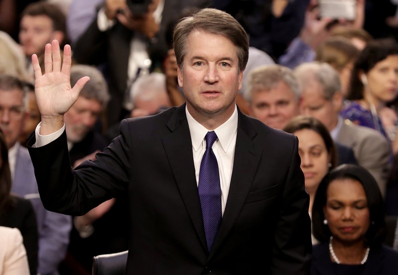 U.S. Supreme Court nominee Judge Brett Kavanaugh is sworn in before the Senate Judiciary Committee during his Supreme Court confirmation hearing Sept. 4 on Capitol Hill in Washington. President Donald Trump named Kavanaugh