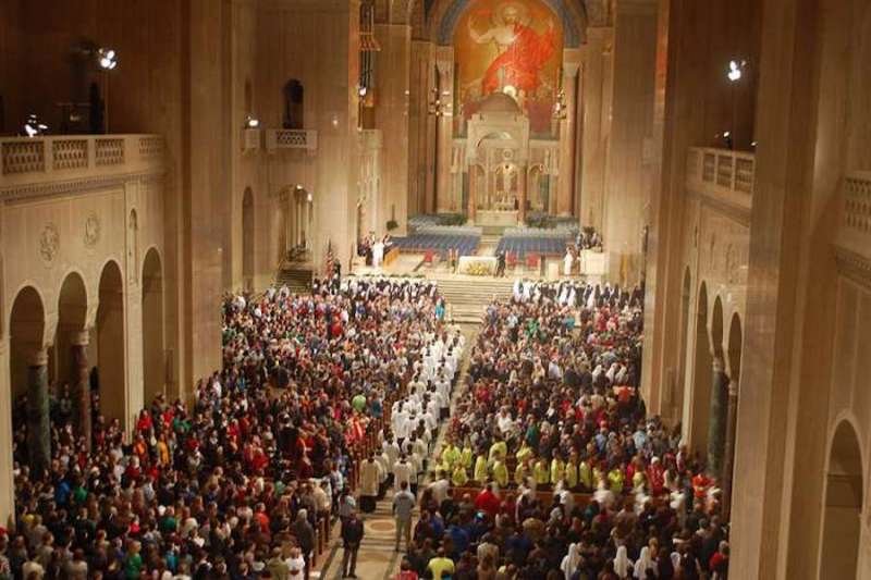 Mass celebrated inside the National Shrine of the Immaculate Conception in Washington
