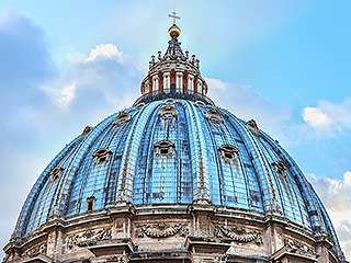 St. Peter's Basilica dome. Credit: Luxerendering via Shutterstock.