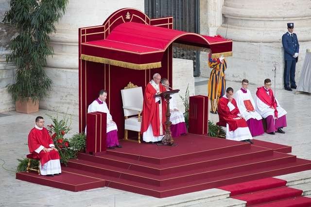 Pope Francis says Mass for the Solemnity of Saints Peter and Paul in St. Peter's Square June 29