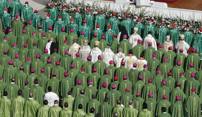 Prelates attend Pope Francis' celebration of the opening Mass of the Synod of Bishops on young people