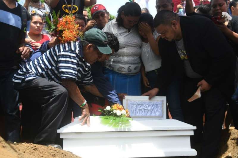 The funeral of 15-month-old Teiler Lorio