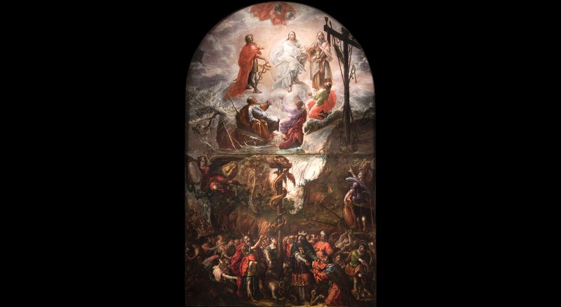 “Moses and the Brazen Serpent and the Transfiguration of Christ" by Cristóbal de Villalpando 1683 (COURTESY OF METROPOLITAN MUSEUM OF ART