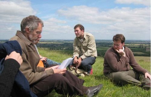 Stratford Caldecott recites Chesterton's 'The Ballad of the White Horse'. Credit: Thomas More College of Liberal Arts.