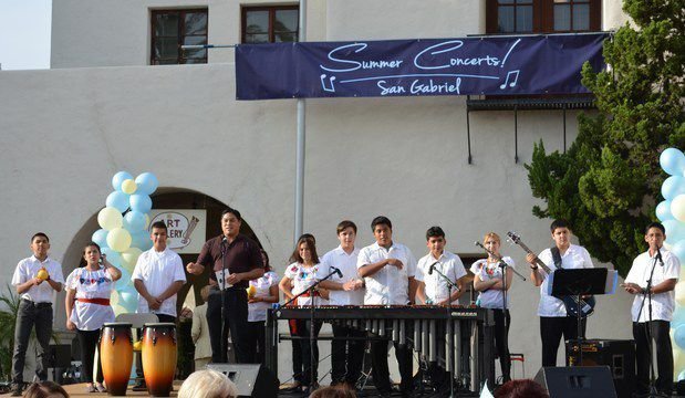San Gabriel Mission marimba ensemble