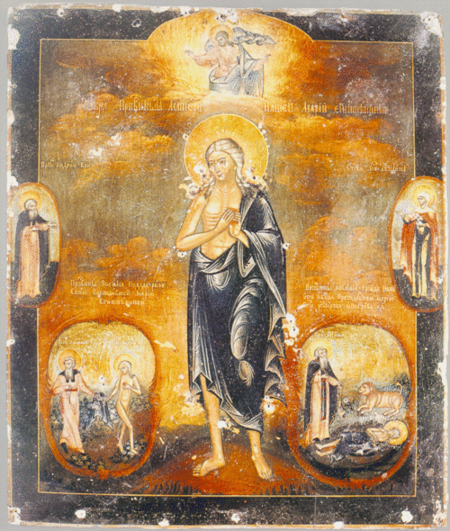 18th-century Russian icon of St. Mary of Egypt .(WIKIPEDIA)