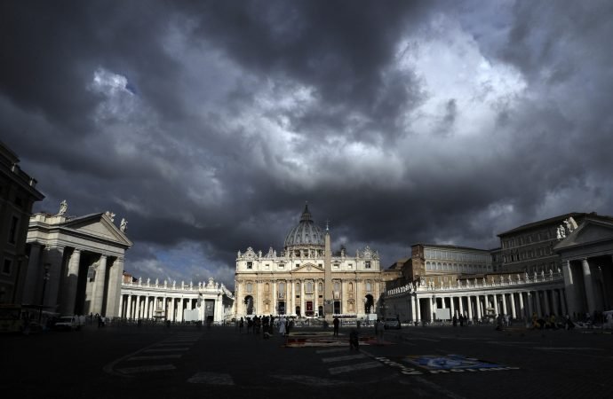 Clouds hang over St. Peter's Basilica