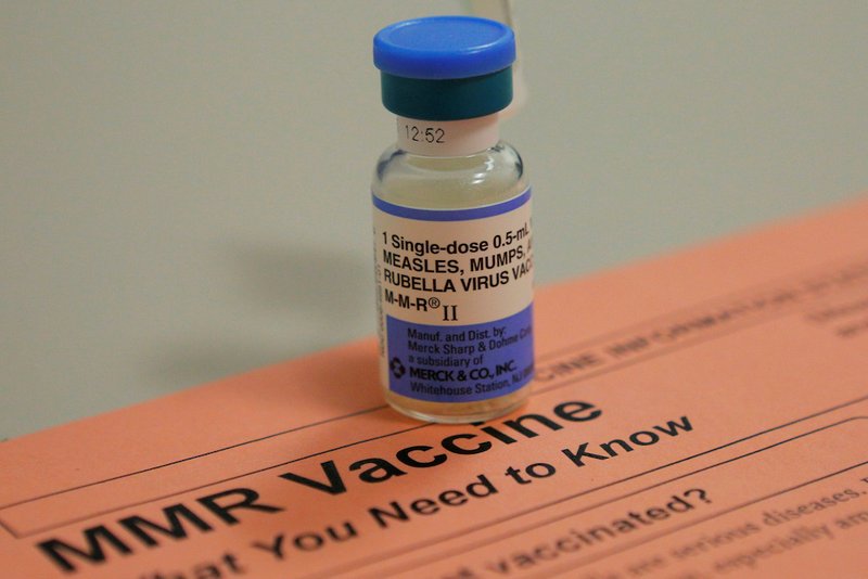 A vial of the vaccine for measles
