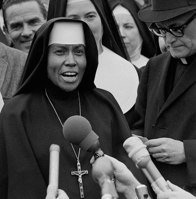 Franciscan Sister Mary Antona Ebo is pictured during the 1965 protest in Selma. (CNS photo:Bettman/Corbis/PBS)