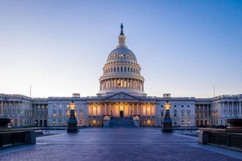 U.S. Capitol Building at sunset