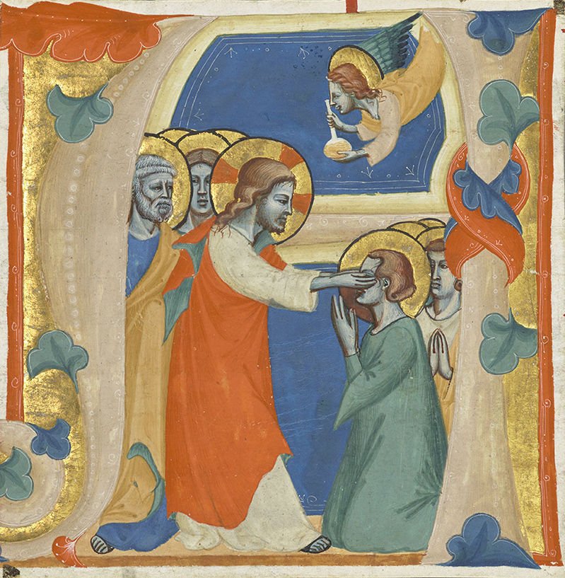 “Christ wiping away the tears of the saints