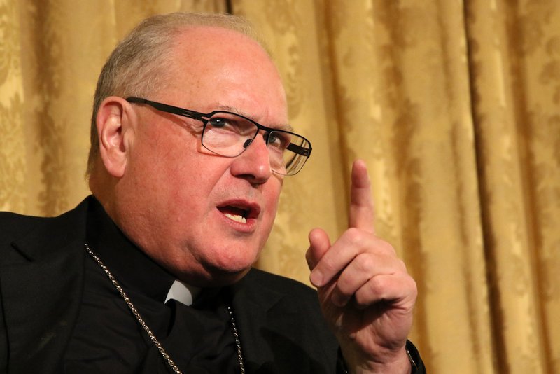 New York Cardinal Timothy M. Dolan gestures as he speaks during a conference in New York City last year. (CNS photo/Gregory A. Shemitz)