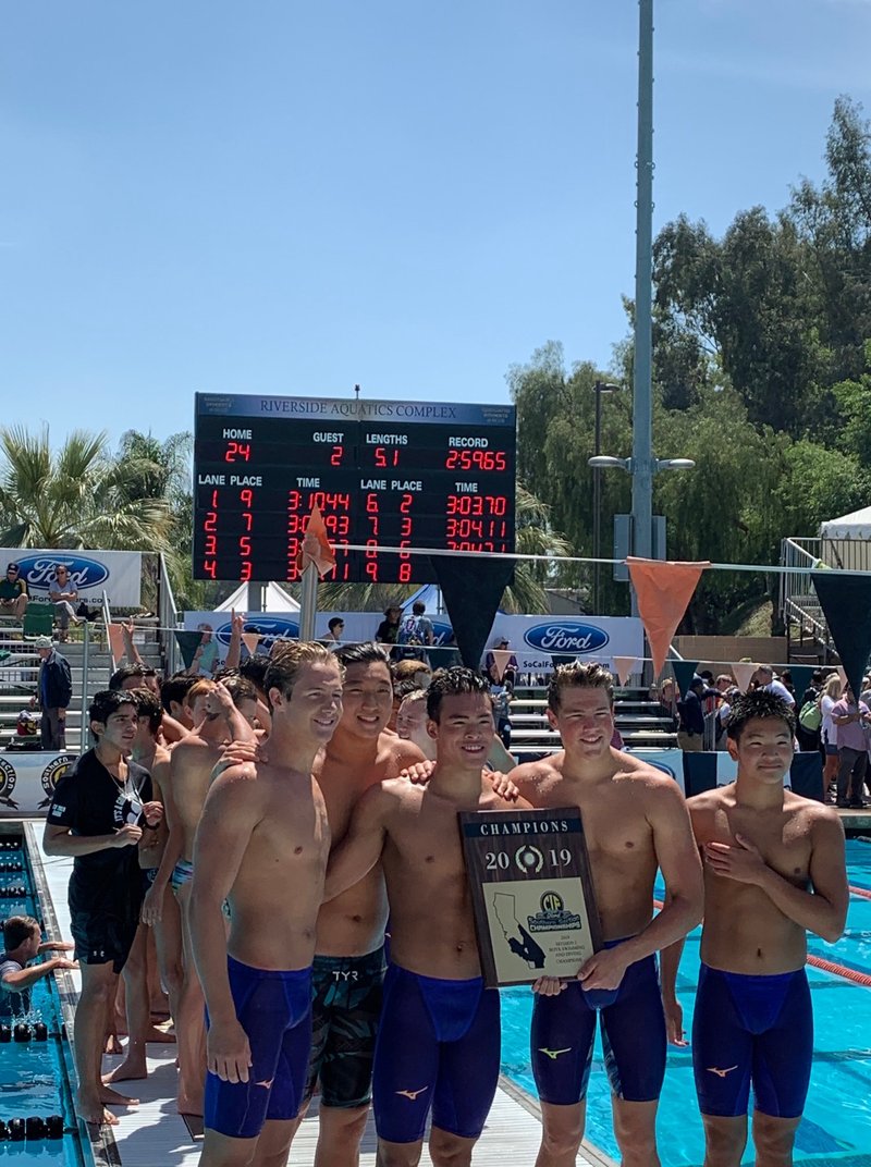 Loyola High School swim team. (PHOTO COURTESY LOYOLA FACEBOOK)