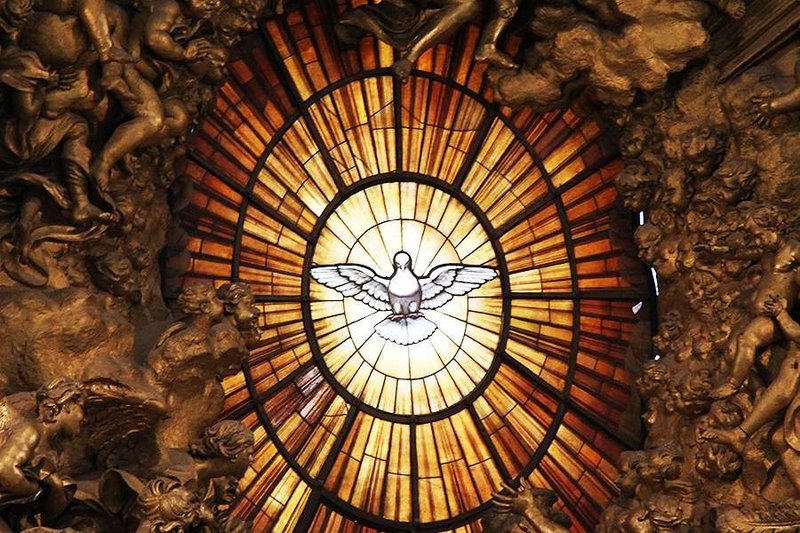 75dsbiyipu Holy Spirit stained glass in St Peters Basilica Credit Alexey Gotovskyi CNA
