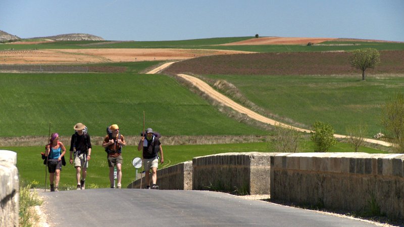 The PBS documentary "Walking the Camino: Six Ways to Santiago" follows pilgrims as they hike from southern France to Santiago de Compostela