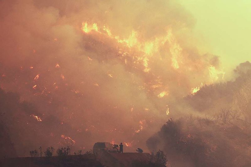 The Thomas Fire burns on December 8