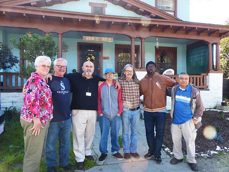 Sister Mary Sean poses with PREP coworkers: (from left) Walter Austin