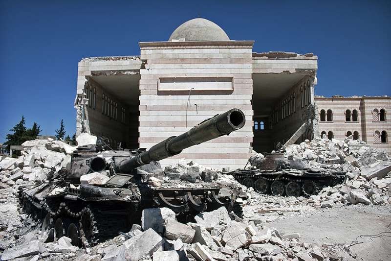 Destruction in Azaz