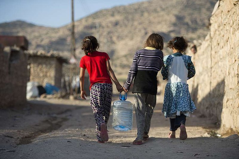 Yazidi children at a refugee camp (Credit: answer5/CNA)