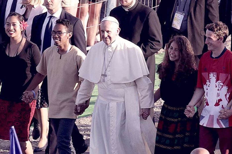 Pope Francis at WYD in Poland 2016 (Credit: Marcin Kadziolka/Shutterstock/CNA)