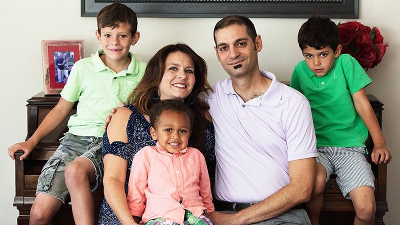 Michelle and Nader Twal of Long Beach (pictured with their three children) spoke with Angelus News about their inspiring foster-to-adoption story.