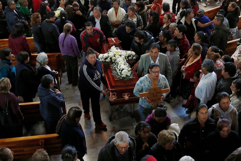 The casket of Cesar Jimenez Brito