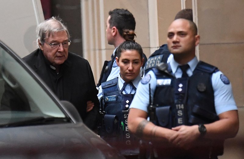 Cardinal George Pell arrives at the Supreme Court of Victoria in Melbourne