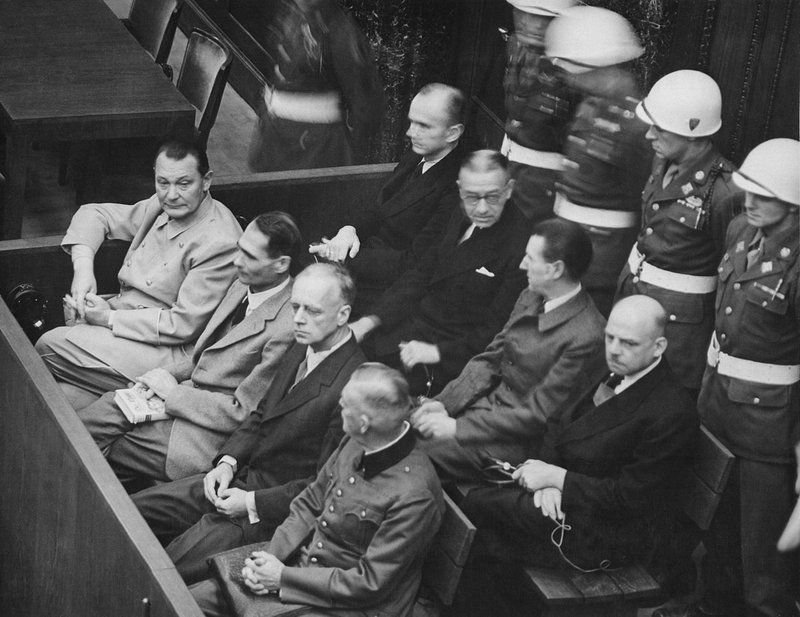 Nuremberg Trials. Defendants in their dock