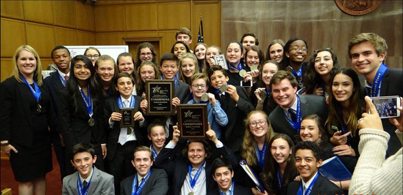 Students from Chaminade College Preparatory Middle School and High School win two mock trial team championship divisions. (courtesy photo)