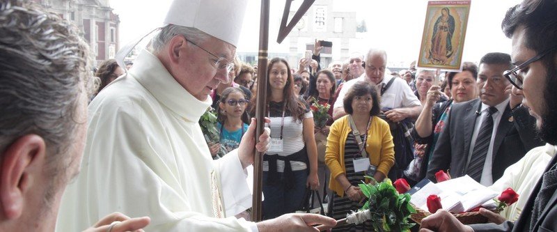 Archbishop Gomez at last year's pilgrimage to Mexico.