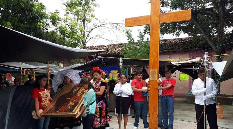 World Youth Day cross icon of Mary in Oaxaca (Credit: DEMPAJ)
