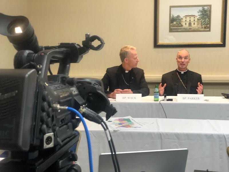 Auxiliary Bishop Adam J. Parker of Baltimore and Bishop William A. Wack of Pensacola-Tallahassee