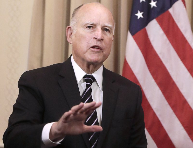 California Gov. Jerry Brown is seen in San Francisco Feb. 9. (CNS photo/Pool