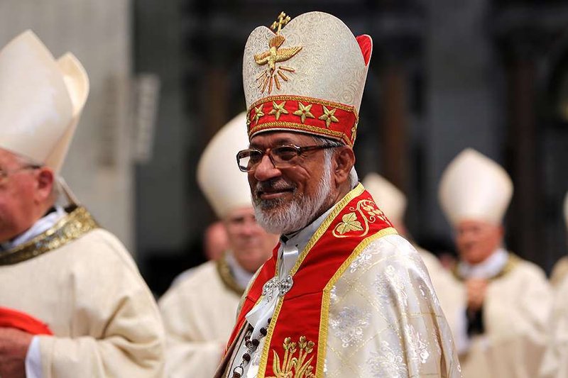 Cardinal George Alencherry of the Syro Malabar Catholic Church at Mass in St. Peter's Basilica on Oct. 12