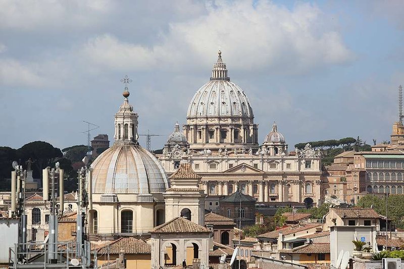 A view of St. Peter's Basilica from the Pontifical University of the Holy Cross