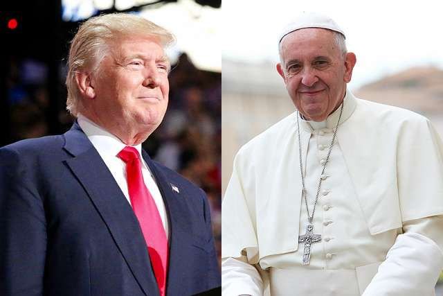 President Donald Trump and Pope Francis. (Credits: Addie Mena-CNA/ Daniel Ibanez/CNA.) When President Donald Trump and Pope Francis meet in the Vatican on May 24