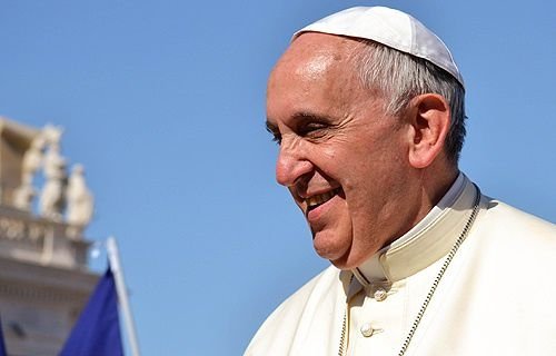Pope Francis greets pilgrims in St. Peter's Square for the Italian Sporting Center's celebration of sports June 7