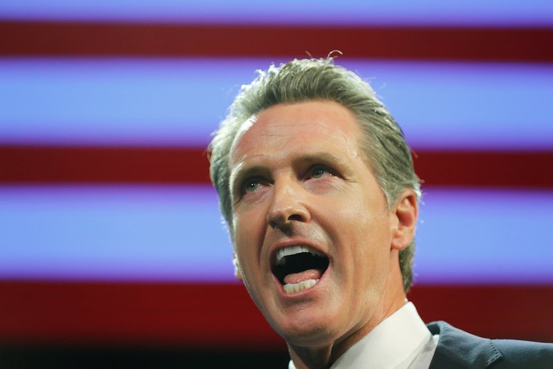 California Gov. Gavin Newsom is pictured in Los Angeles Nov. 6