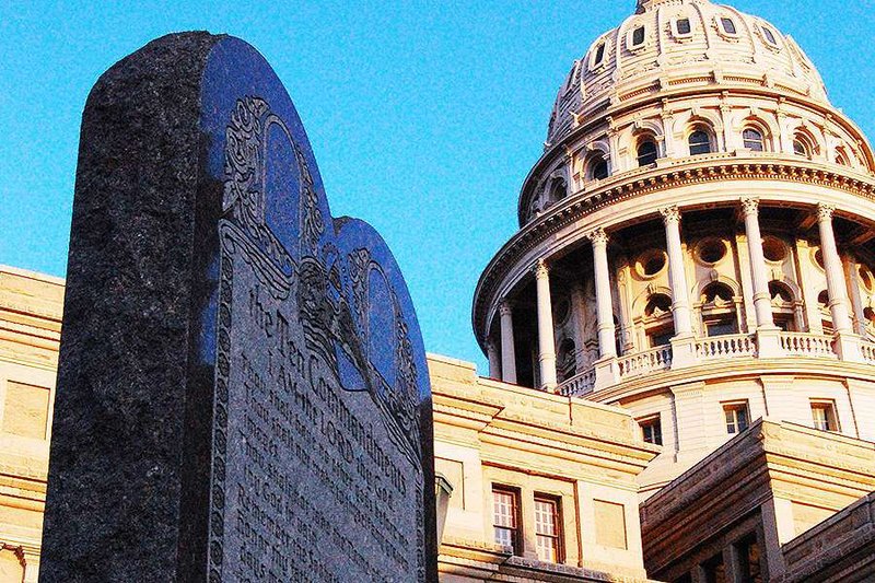 The Ten Commandments outside the Texas capitol building. Credit: BLundin via Flickr (CC BY-NC-ND 2.0).