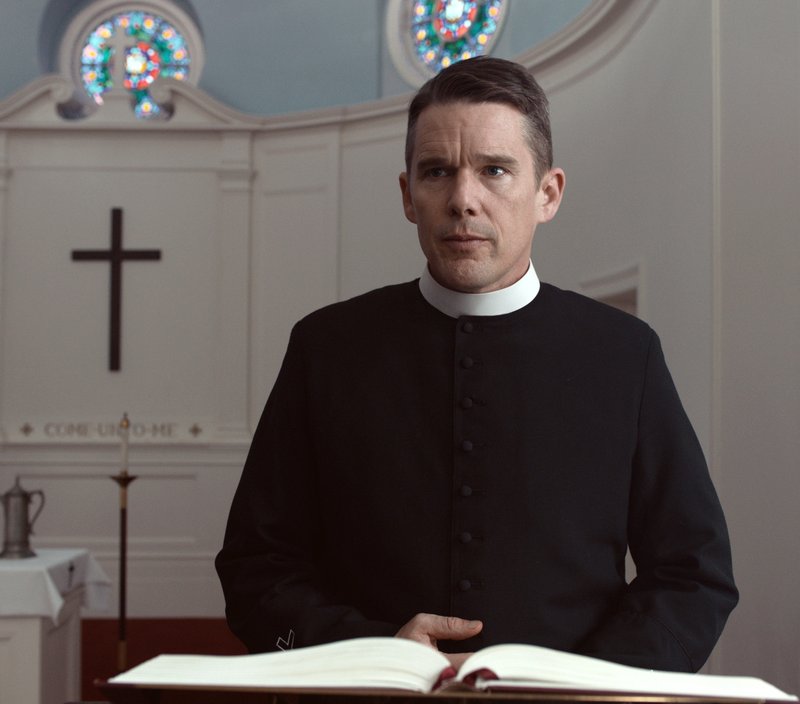  Ethan Hawke in a scene from the movie “First Reformed.” CNS PHOTO/COURTESY A24