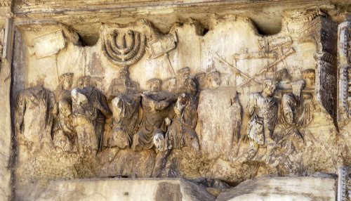 Frieze depicting the destruction of the temple in Jerusalem