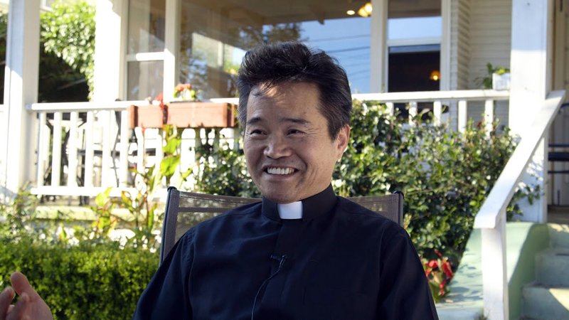 Father Robert Choi at the Ignatius Café. 