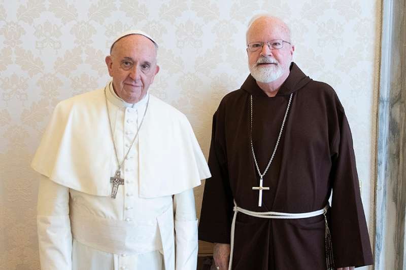 Cardinal Sean O'Malley of Boston meets with Pope Francis at the Vatican
