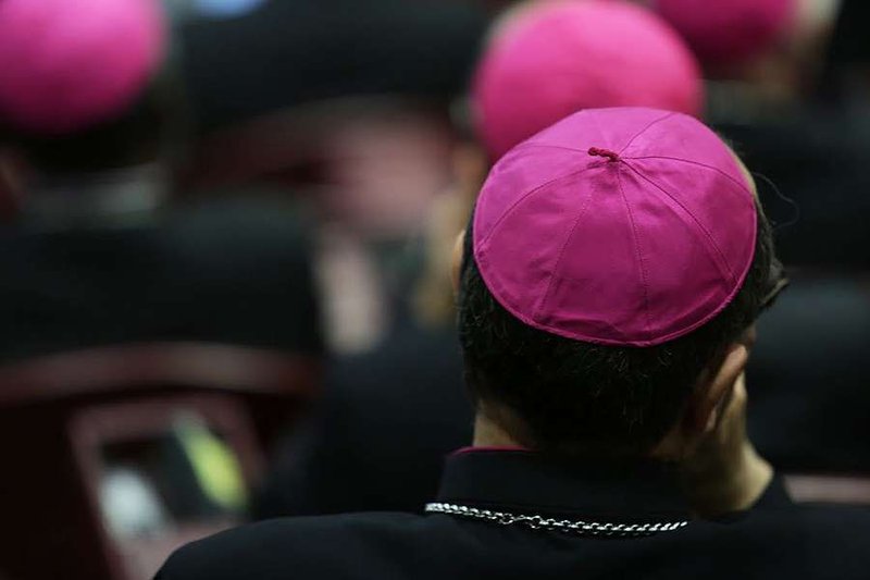 Inside the Synod Hall during the meeting of bishops and cardinals on Oct. 14