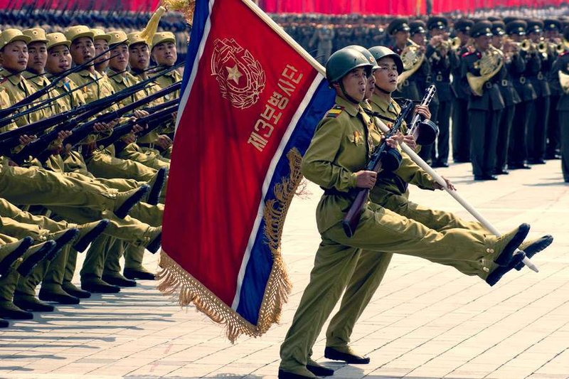 North Korean soldiers in Pyongyang