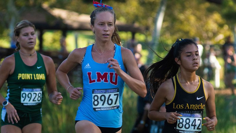 Ann Kelly was LMU’s top finisher in the women’s race at the Biola Invitational Sept. 7 in Fullerton. (LMU ATHLETICS)