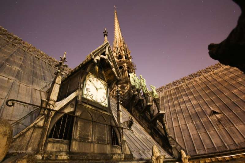 The original clock at Cathedrale Notre-Dame de Paris. Via Shutterstock