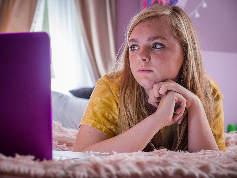 Elsie Fisher in "Eighth Grade" (2018).