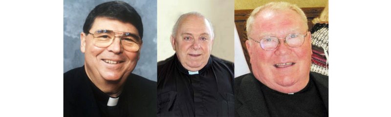 From left: Msgr. Alexander C. George; Father James L. Kolling; Msgr. Douglas W. Saunders