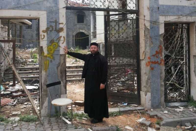 Remains of St. Mary's Syrian Orthodox church in Homs